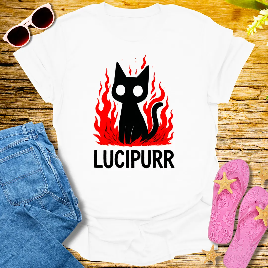Lucipurr Firestarter T-Shirt - White