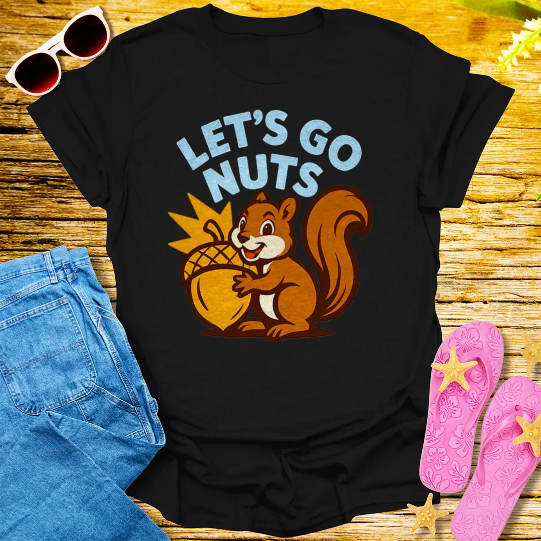 Let's Go Nuts T-Shirt - Black
