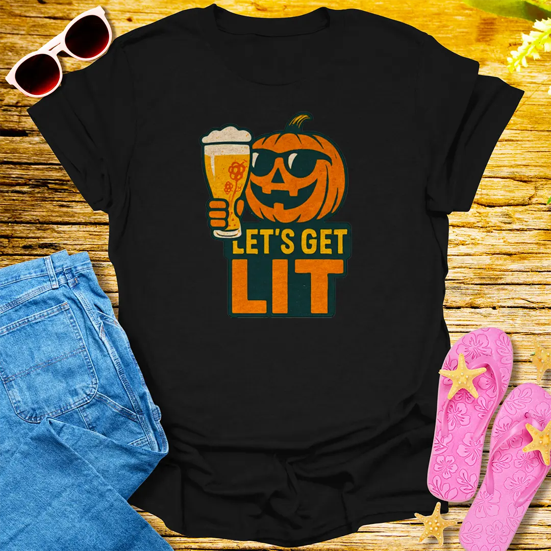 Let's Get Lit T-Shirt - Black
