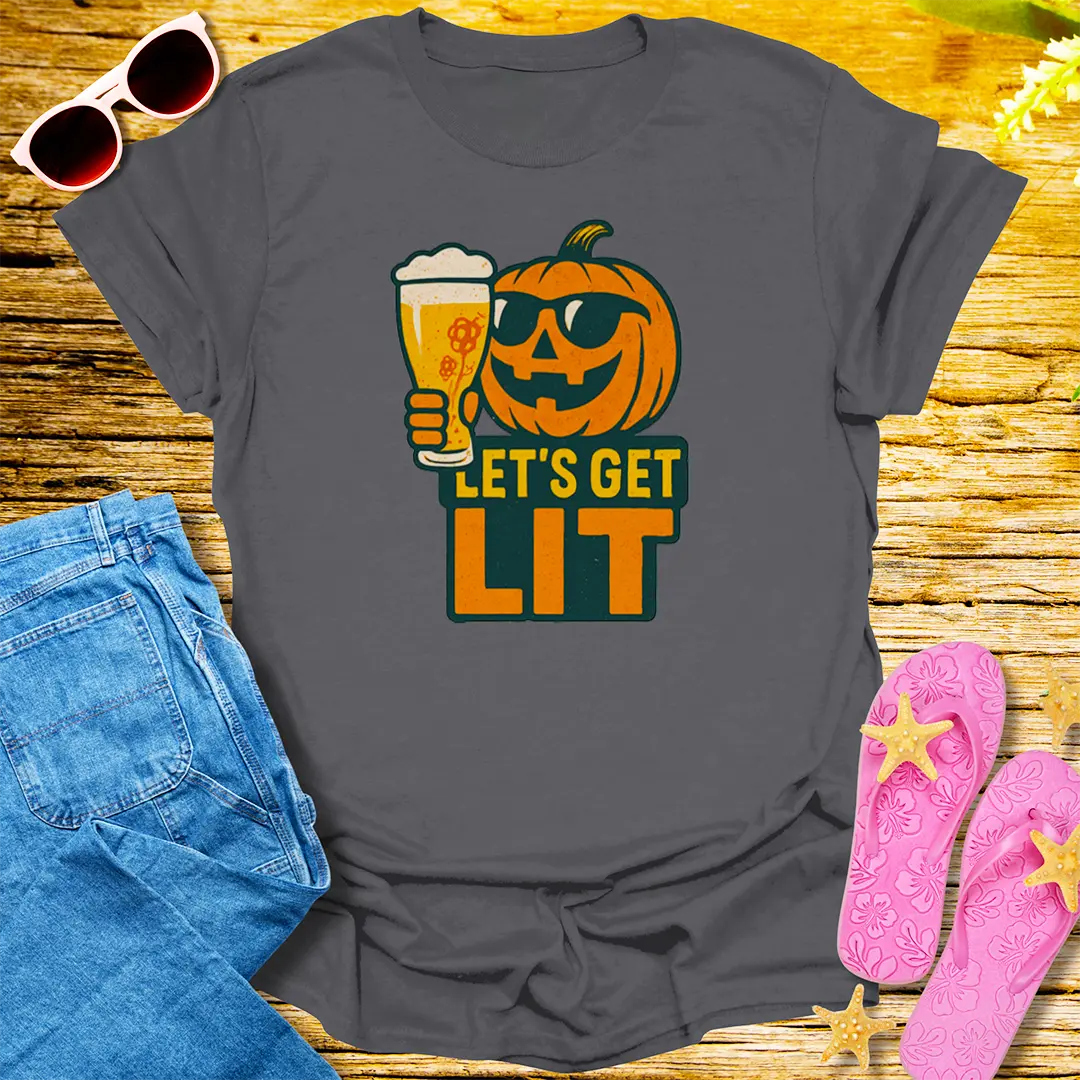 Let's Get Lit T-Shirt - Charcoal