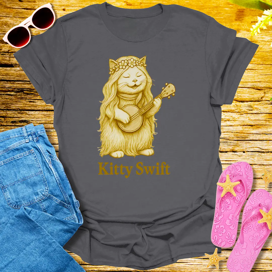 Kitty Swift T-Shirt - Charcoal