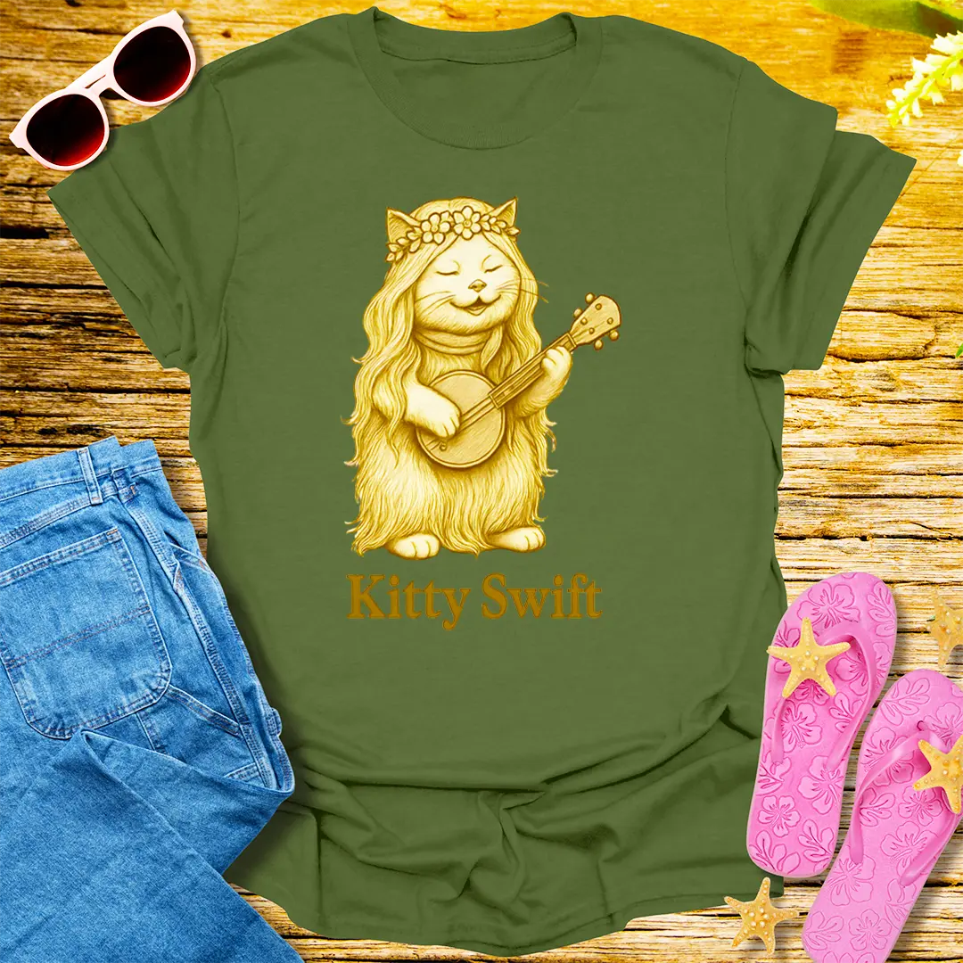 Kitty Swift T-Shirt - Military Green