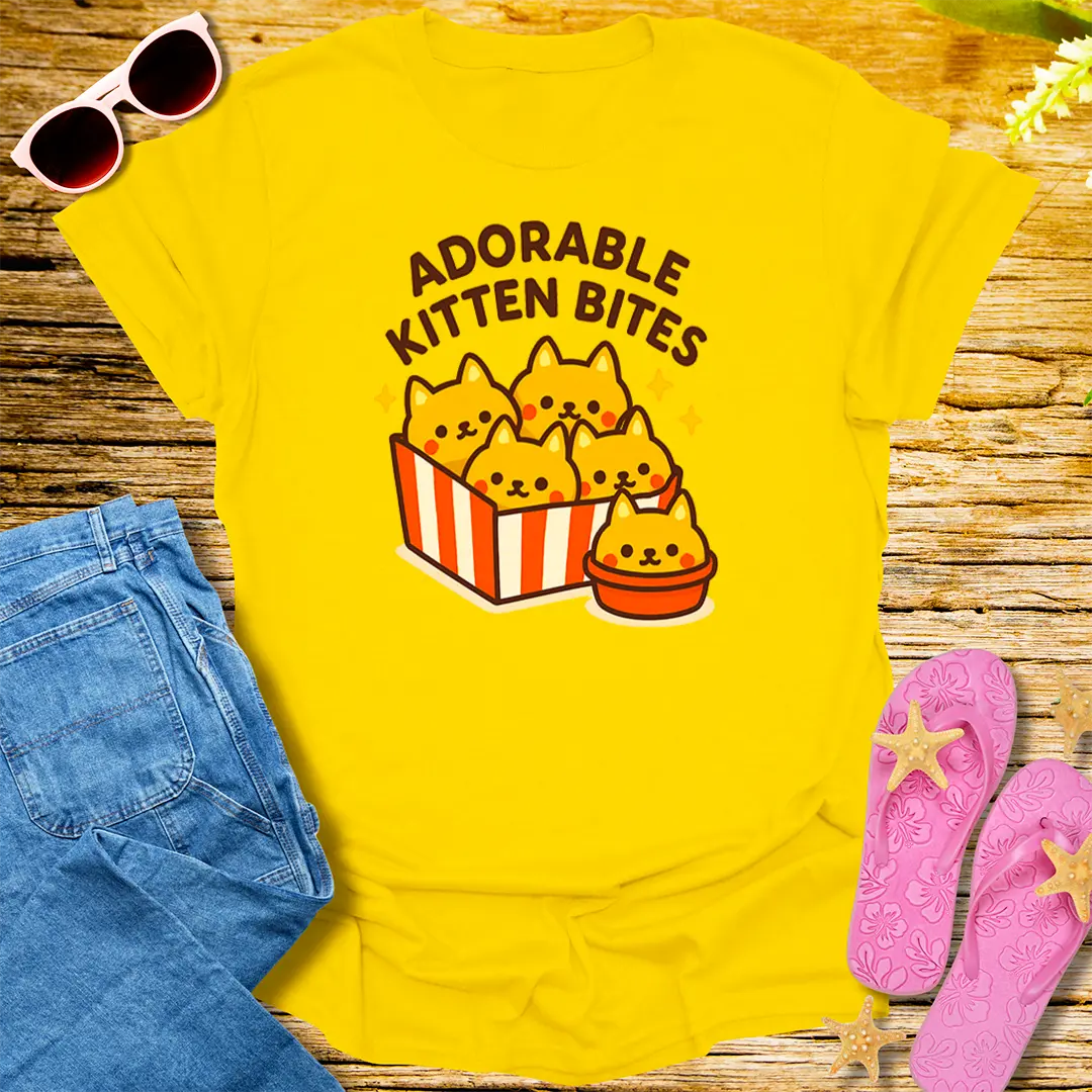 Adorable Kitten Bites T-Shirt - Daisy