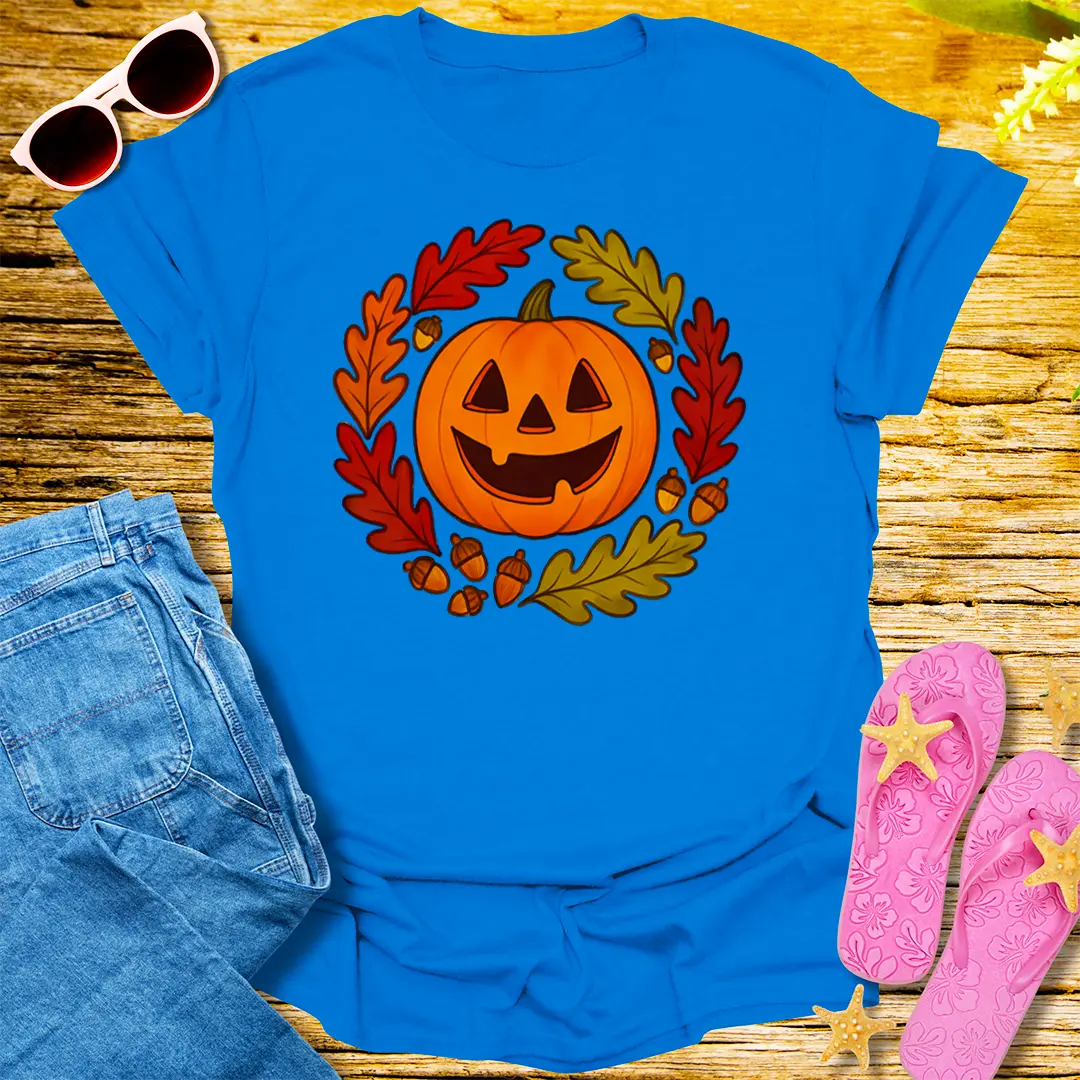Pumpkin Patch Grin T-Shirt - Royal