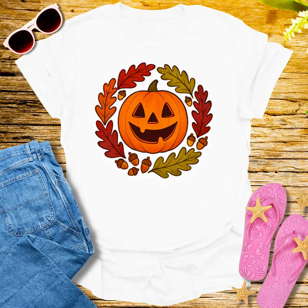 Pumpkin Patch Grin T-Shirt - White