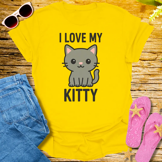 I Love My Kitty T-Shirt - Daisy