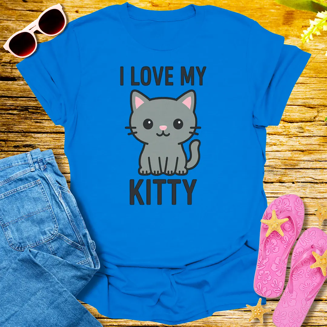 I Love My Kitty T-Shirt - Royal