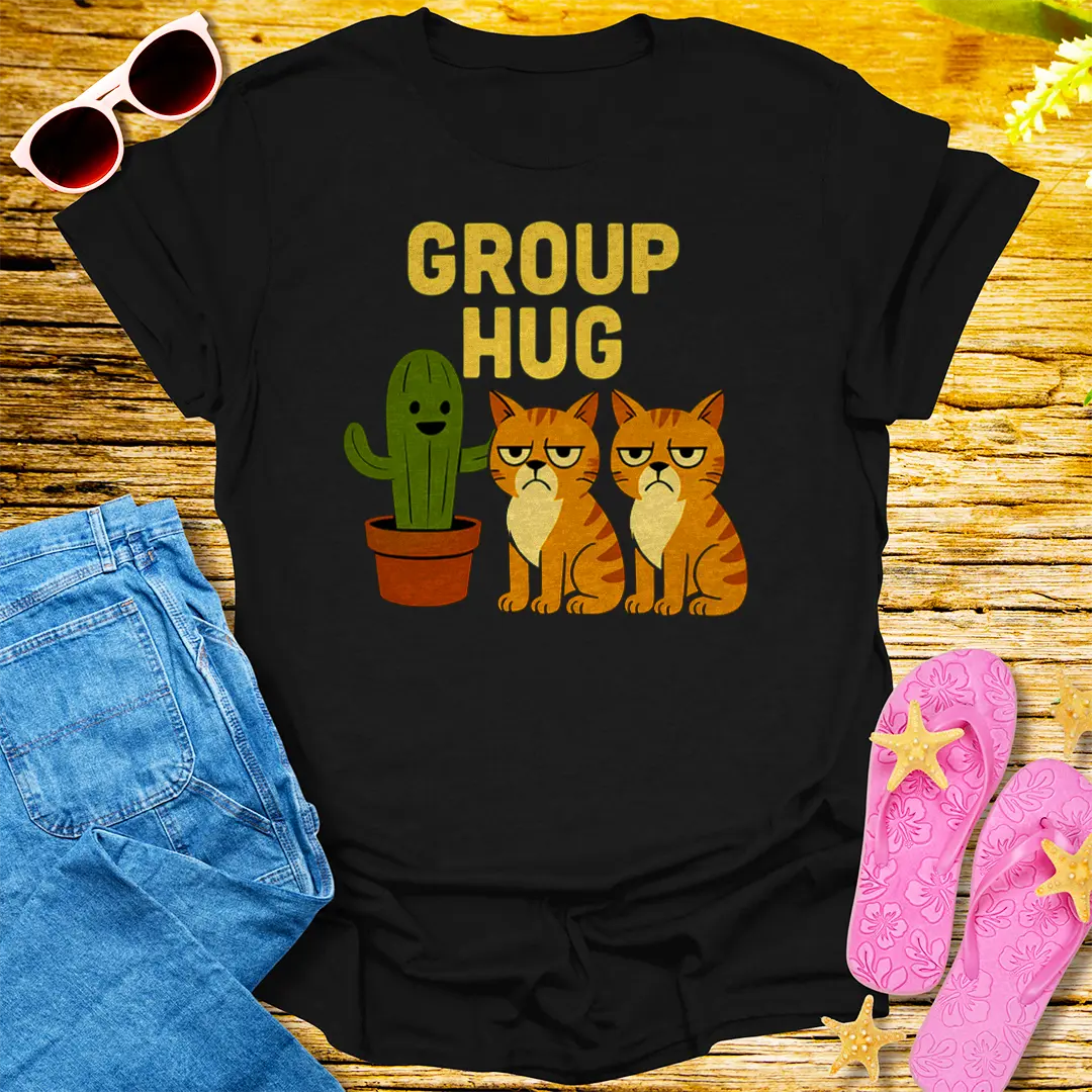 Group Hug T-Shirt - Black
