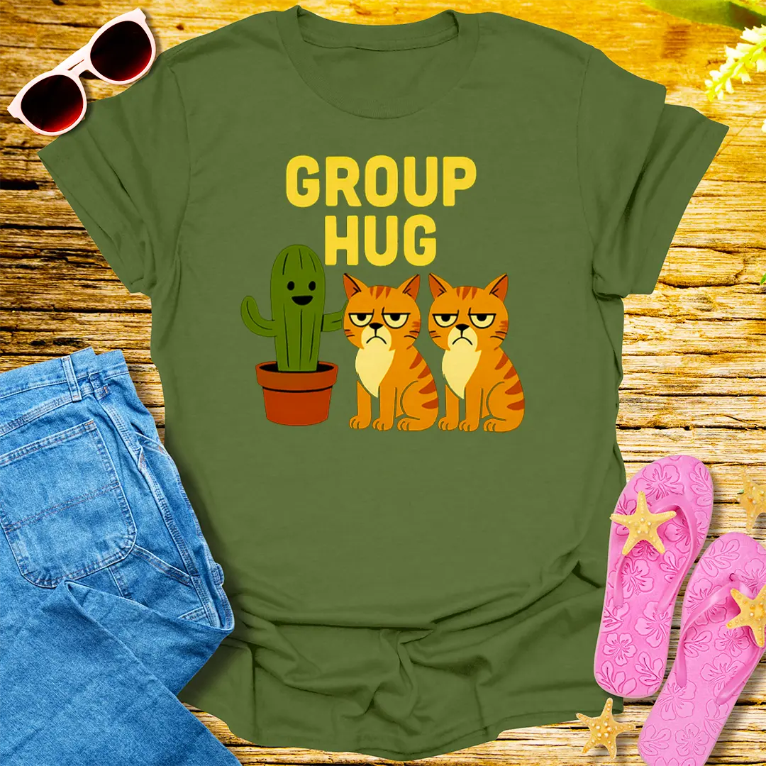 Group Hug T-Shirt - Military Green