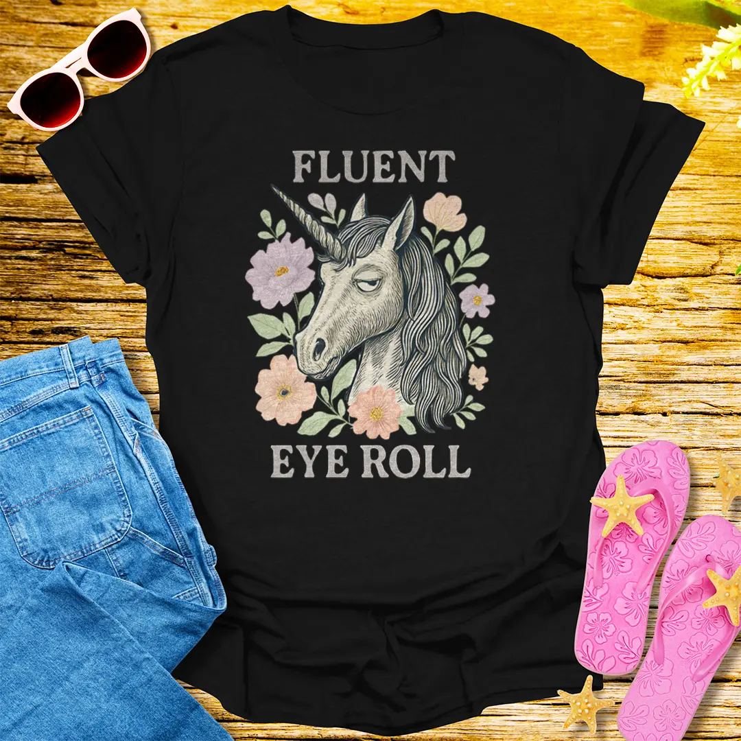 Fluent Eye Roll T-Shirt - Black