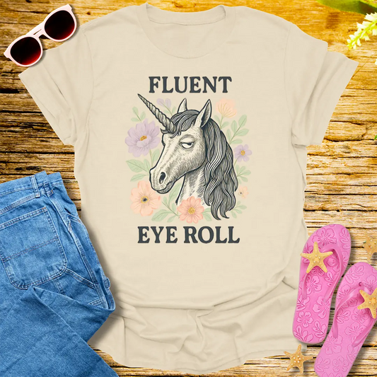 Fluent Eye Roll T-Shirt - Natural