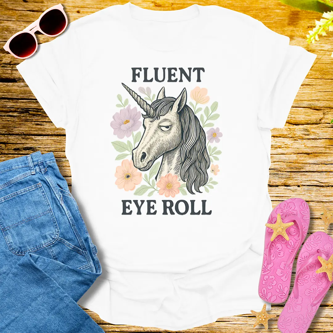 Fluent Eye Roll T-Shirt - White