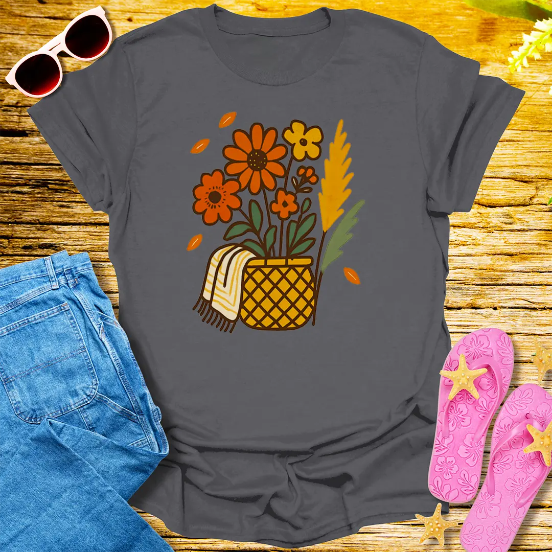Harvest Blooms T-Shirt - Charcoal
