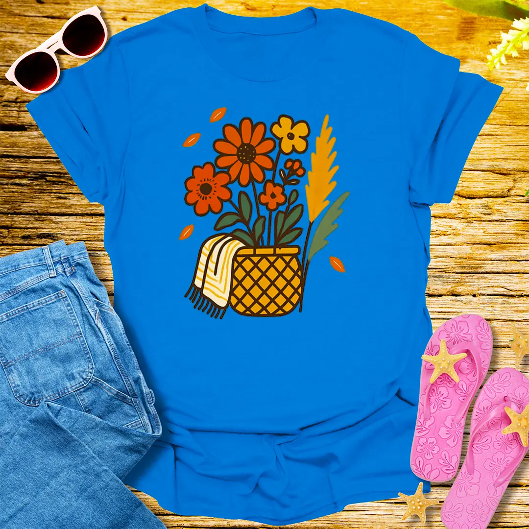 Harvest Blooms T-Shirt - Royal