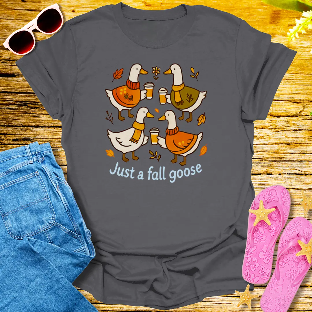 Just a Fall Goose T-Shirt - Charcoal