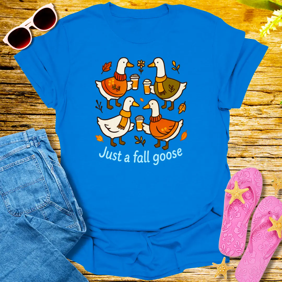 Just a Fall Goose T-Shirt - Royal