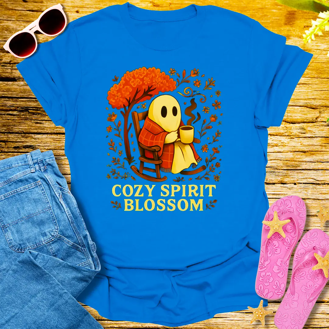 Cozy Spirit Blossom T-Shirt - Royal
