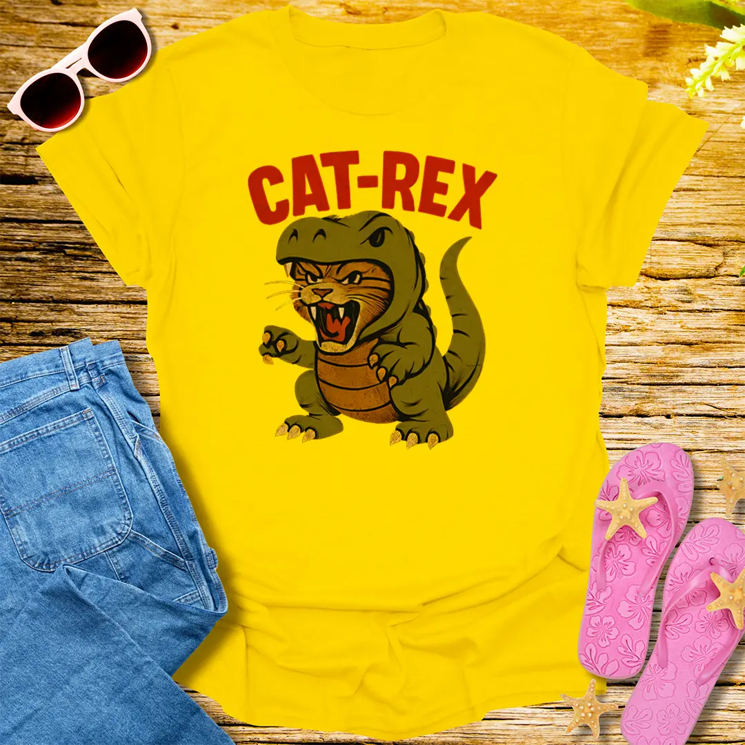 Cat-Rex Attack T-Shirt - Daisy