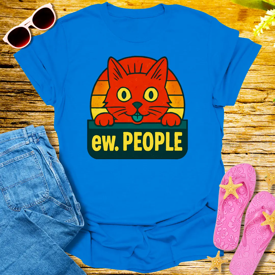 Ew People Cat T-Shirt - Royal