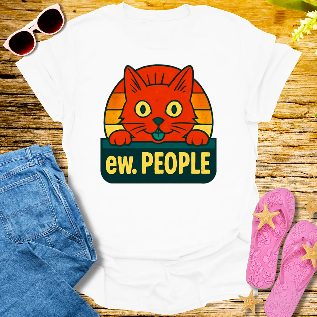 Ew People Cat T-Shirt - White