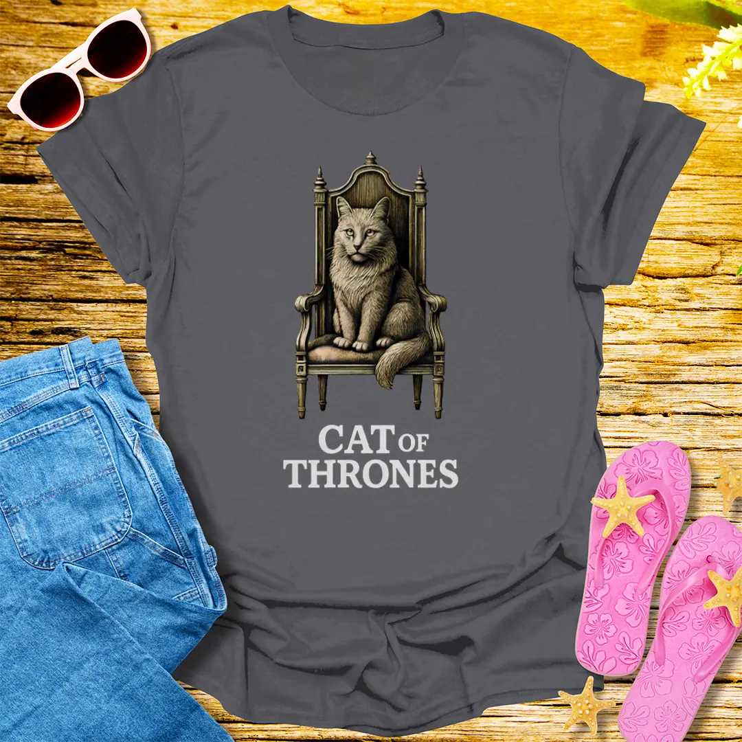 Cat of Thrones T-Shirt - Charcoal