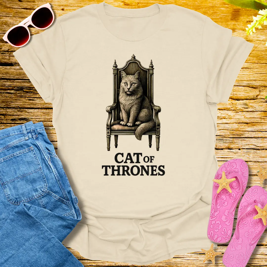 Cat of Thrones T-Shirt - Natural