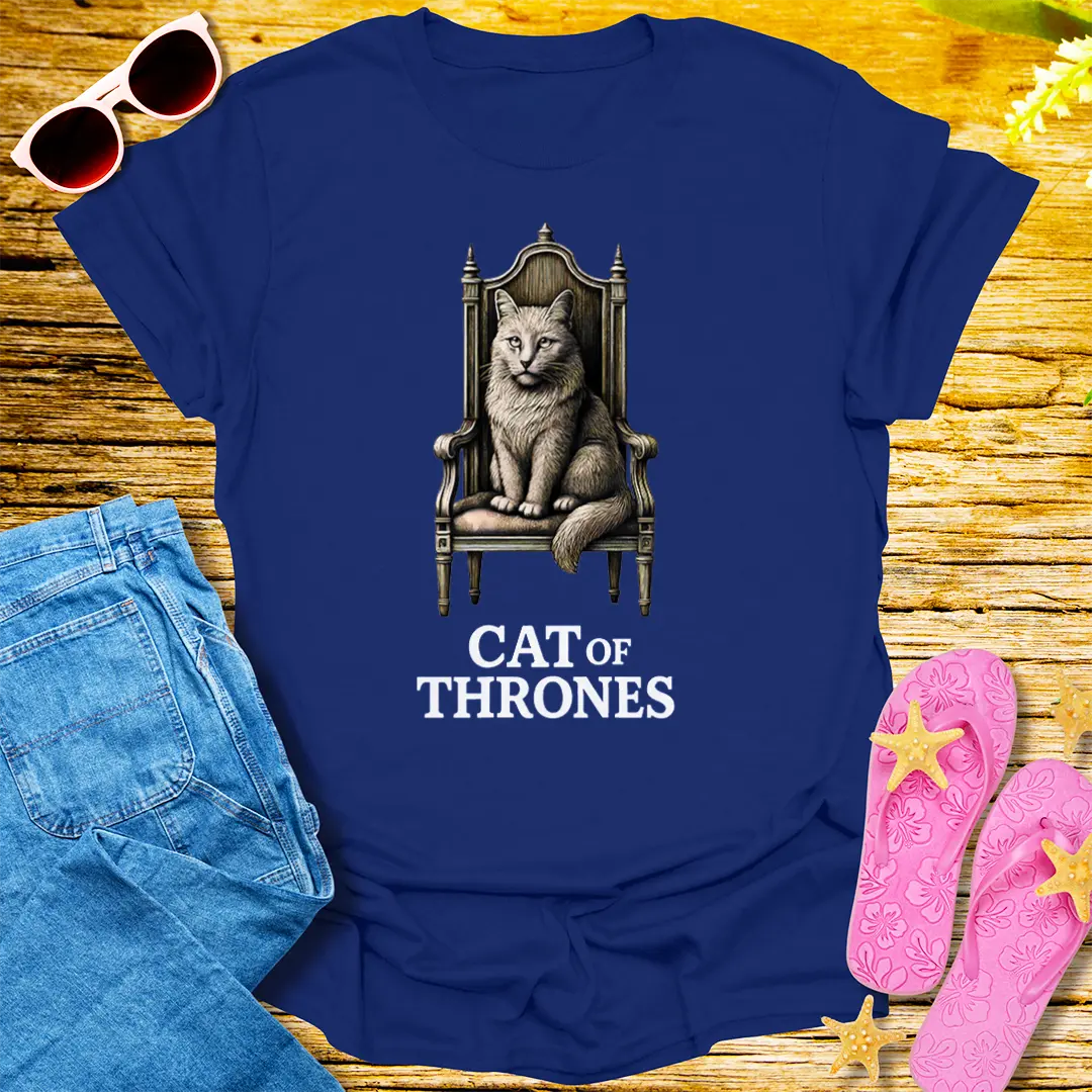 Cat of Thrones T-Shirt - Navy