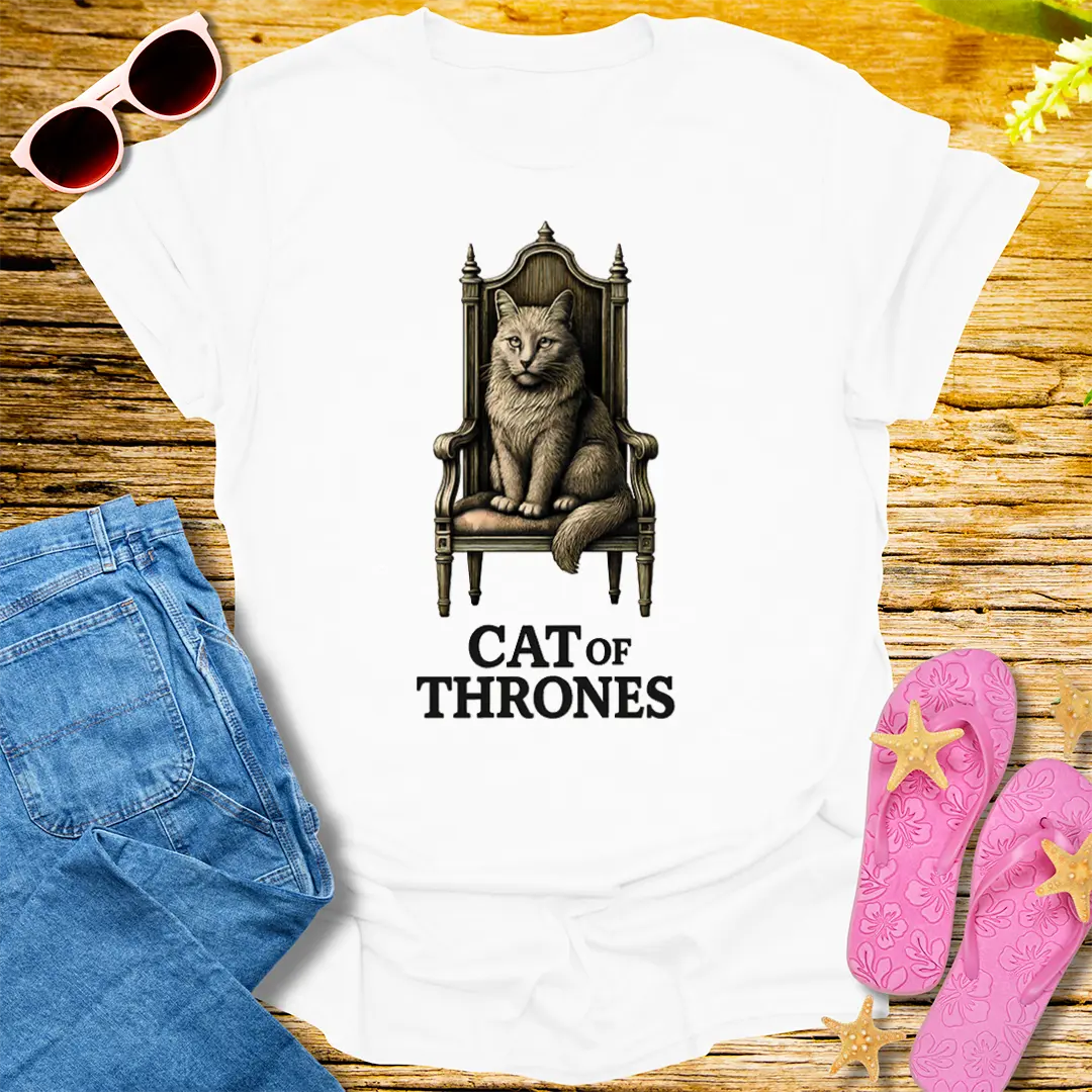 Cat of Thrones T-Shirt - White