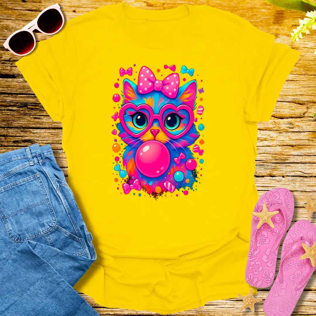 Bubblegum Kitty T-Shirt - Daisy
