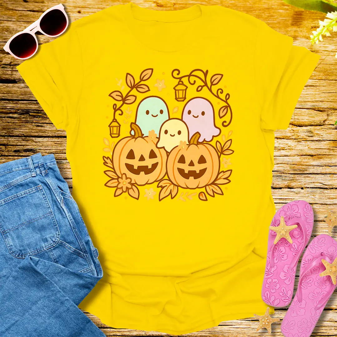 Pumpkin Ghost Party T-Shirt - Daisy