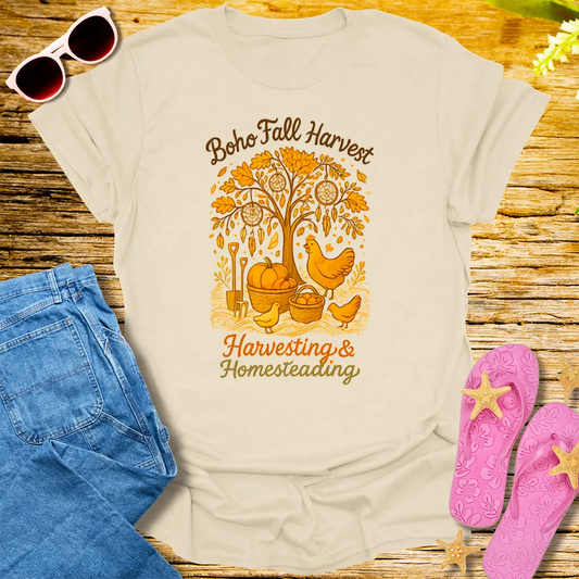 Boho Fall Harvest T-Shirt - Natural