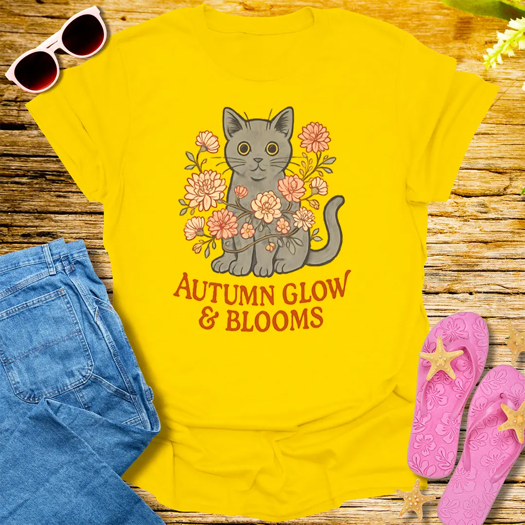 Autumn Glow Cat T-Shirt - Daisy