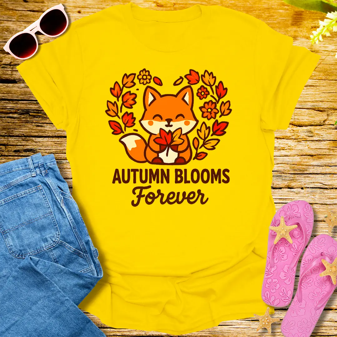 Autumn Blooms Forever T-Shirt - Daisy