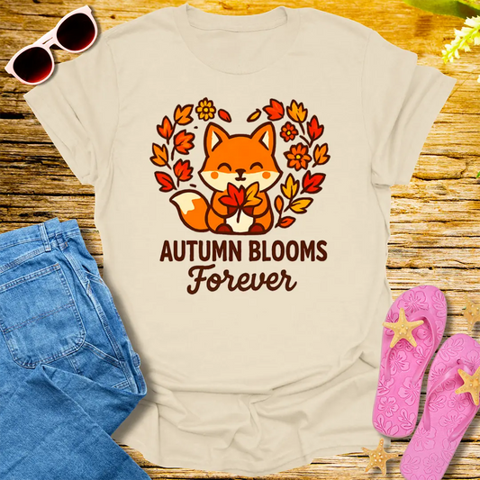 Autumn Blooms Forever T-Shirt - Natural