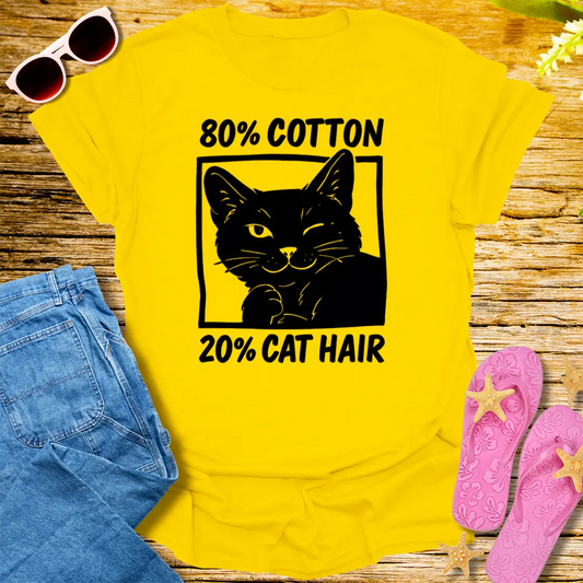80% Cotton 20% Cat Hair T-Shirt - Daisy