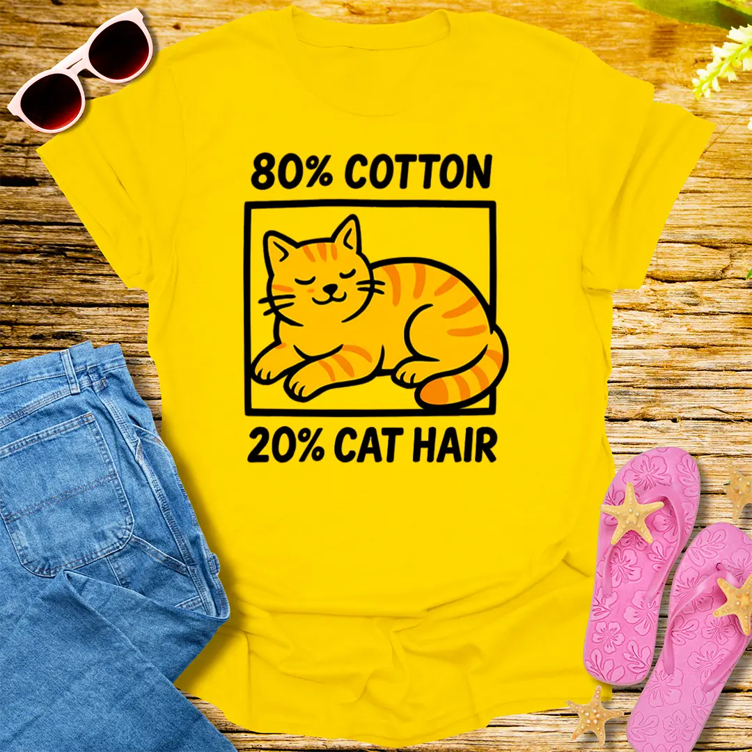80% Cotton, 20% Cat Hair T-Shirt - Daisy