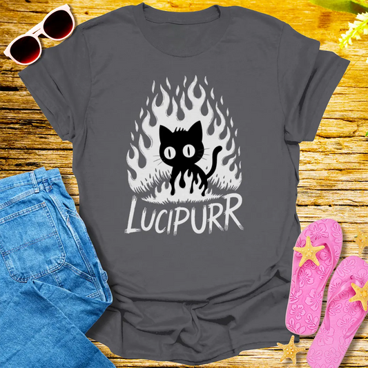 Lucipurr Inferno T-Shirt - Charcoal